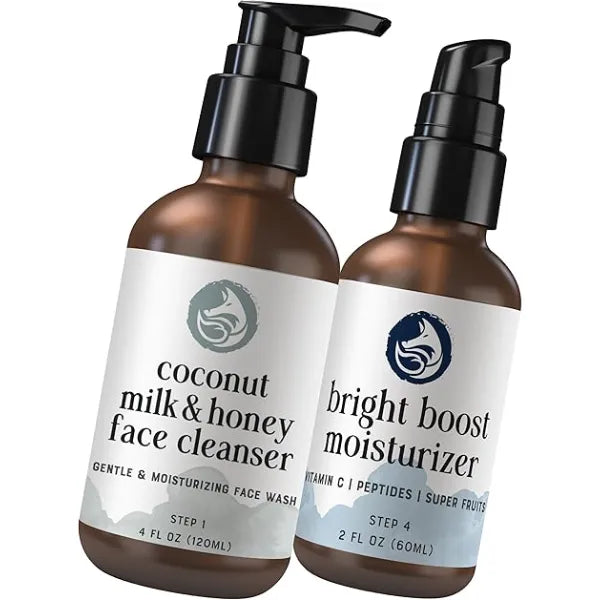 Foxbrim Naturals Glow Duo Coconut Milk & Honey Cleanser & Bright Boost Moisturizer