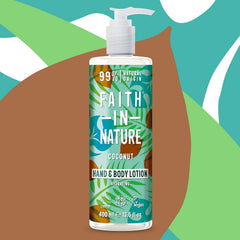 Faith in Nature | 400 ml | Coconut Hand & Body Lotion Hydrating with Shea Butter | 99% Natural Ingredients | Vegan & Cruelty-Free Skincare