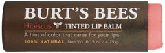 Burt's Bees 100% Natural Tinted Lip Balm, Hibiscus with Shea