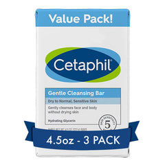 Cetaphil Gentle Cleansing Bar, 4.5 Ounce (3 Count) Canadian Packaging