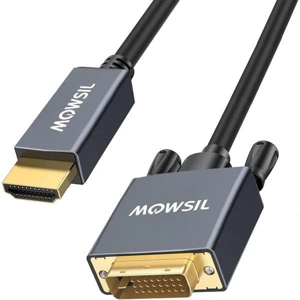 Mowsil HDMI to DVI-D Cable (2 Meter)