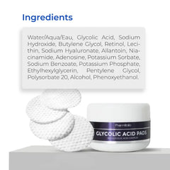 Glycolic Acid Pads - Resurfacing Pads for Face 35% - Exfoliating Peel Pad for Body and Dark Spots - Fine Lines and Wrinkles - 60 Count