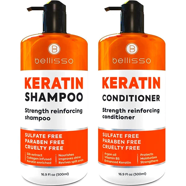 BELLISSO Keratin Enriched Shampoo and Keratin Conditioner
