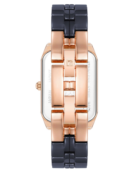 Anne Klein Women Analog Mixed Metal Navy Watch