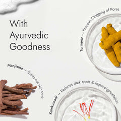Kapiva Kumkumadi Glow Face Wash | Reduces pigmentation & dark spots| For All Skin Types | 0% Parabens, Sulfates, Silicones