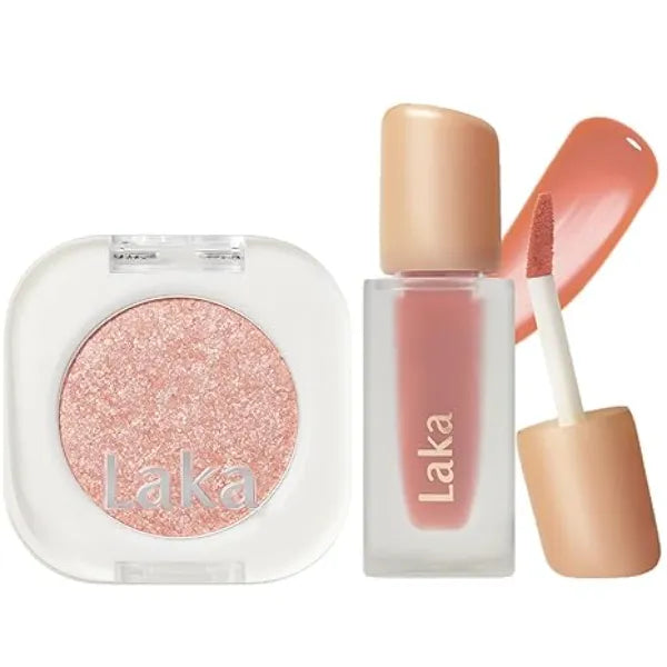 Laka Lid & Lip Duo Mono Eyeshadow #948 Fizz & Fruity Glam Lip TInt #131 Creamcha
