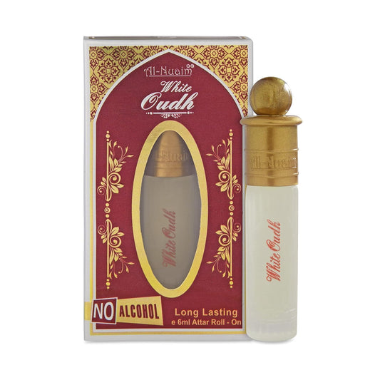 Al Nuaim Silver Series | White Oudh Alcohol Free Attar For Men - 6ml | Precious Oudh Blend | Aromatic Sensation |Long-Lasting Fragrance