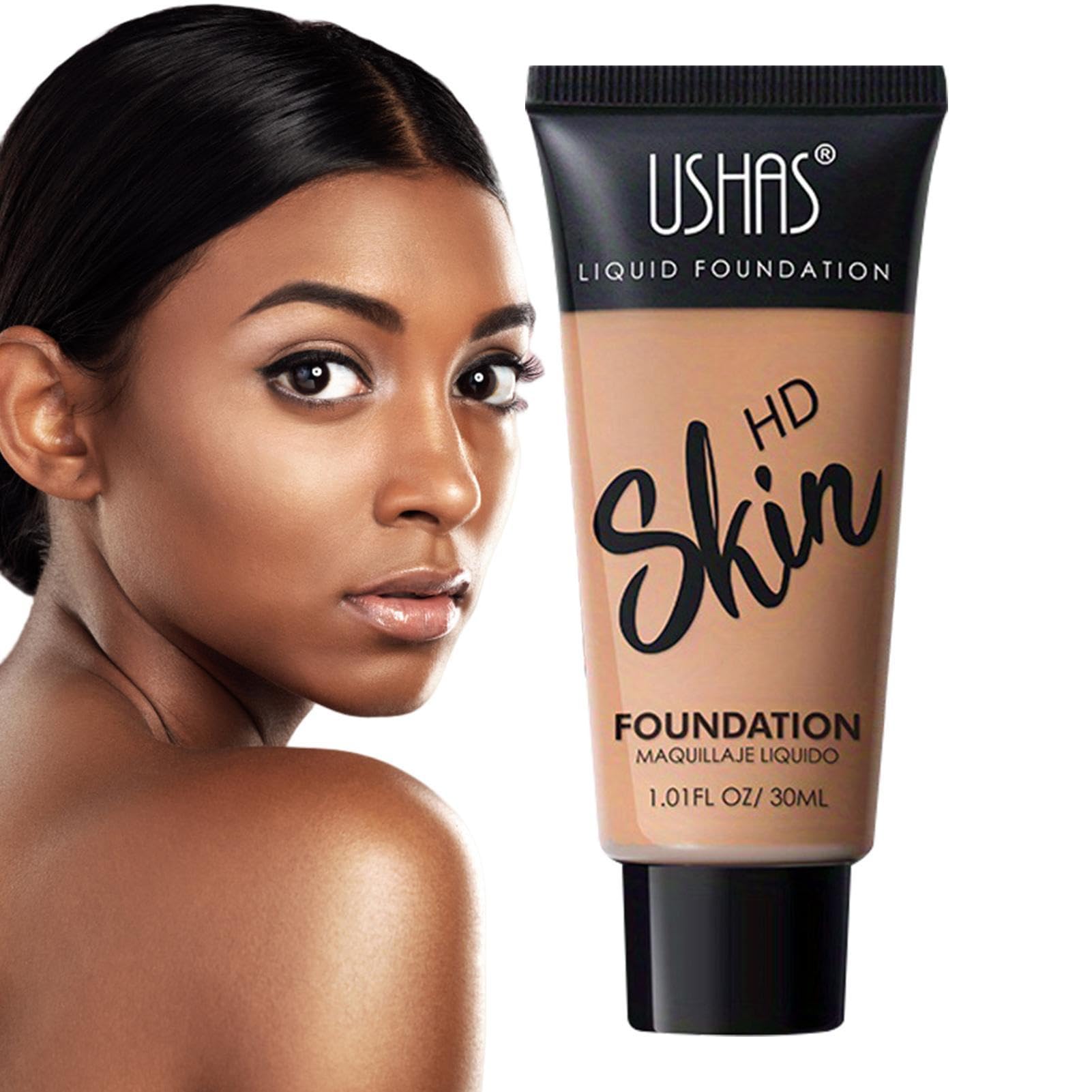 Matte Liquid Foundation,30 Ml Face Foundation Makeup | Powder Foundation Full Coverage for All Skin Types, Matte Hydrating Waterproof Foundation for a Naturally Perfect Look