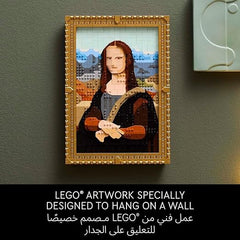 LEGO Art Mona Lisa Painting Set, Wall Model Kit for Adults to Build, Home, Living Room or Office Décor Idea, Creative Activity Gift for Men, Women, Him or Her 31213