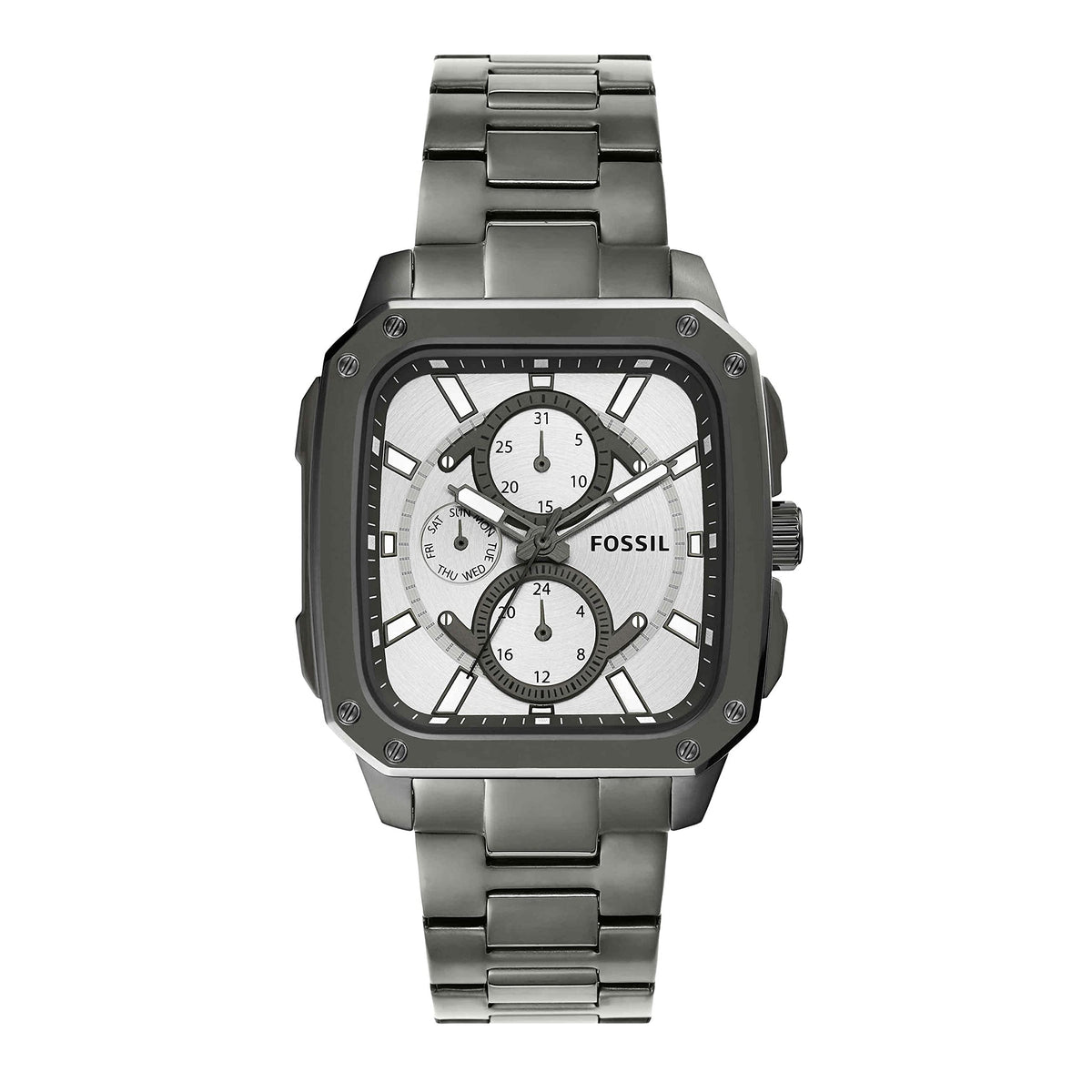 Fossil Analog Silver Dial Men's Watch-BQ2657, Grey, Classic