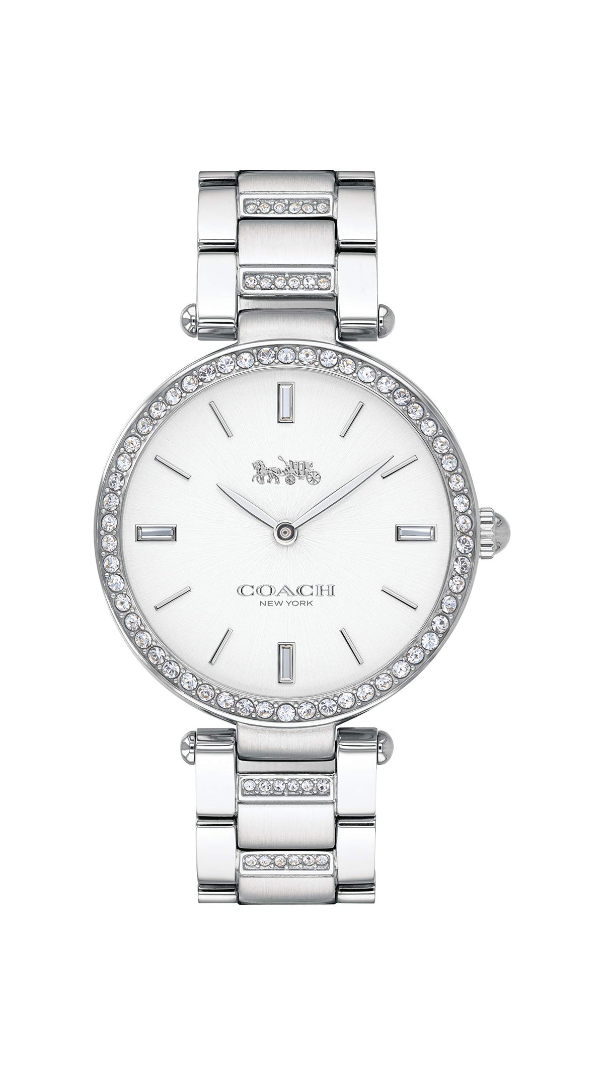 Coach PARK Women's Watch, Analog - Silver / White