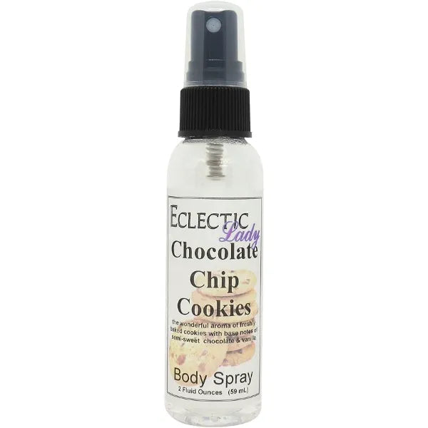 Eclectic Lady Chocolate Chip Cookies Body Spray, Double Strength, 2 ounces, Body Mist for Women with Clean, Light & Gentle Fragrance, Cologne with Soft, Subtle Aroma For Daily Use