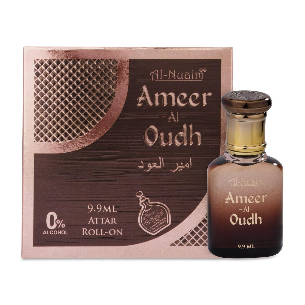 Al Nuaim Amer Series | Ameer al Oudh Alcohol Free Unisex Attar - 9.9ml | Concentrated Perfume Oil | Premium-Grade Oriental Attar | Long Lasting Fragrance