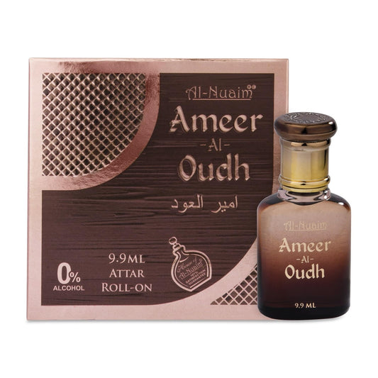 Al Nuaim Amer Series | Ameer al Oudh Alcohol Free Unisex Attar - 9.9ml | Concentrated Perfume Oil | Premium-Grade Oriental Attar | Long Lasting Fragrance