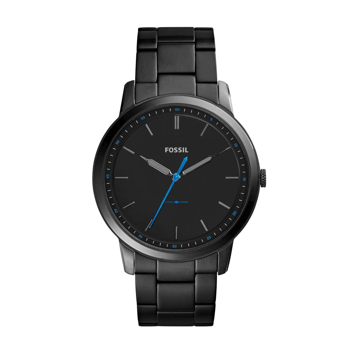 Fossil Men's Quartz Watch, Analog Display and Leather Strap Black