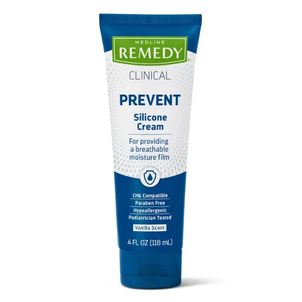 Medline Remedy Clinical Silicone Cream, Vanilla Scented, 4 oz.
