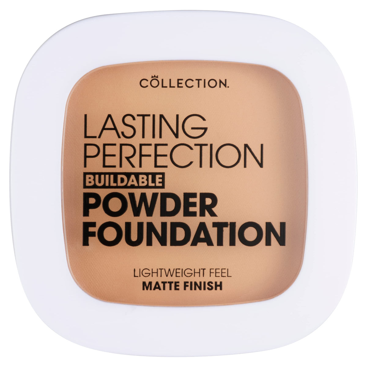 Collection Cosmetics, Lasting Perfection Buildable Powder Foundation, Medium Coverage, Lightweight Feel, Matte Finish, Buttermilk, 7.5g