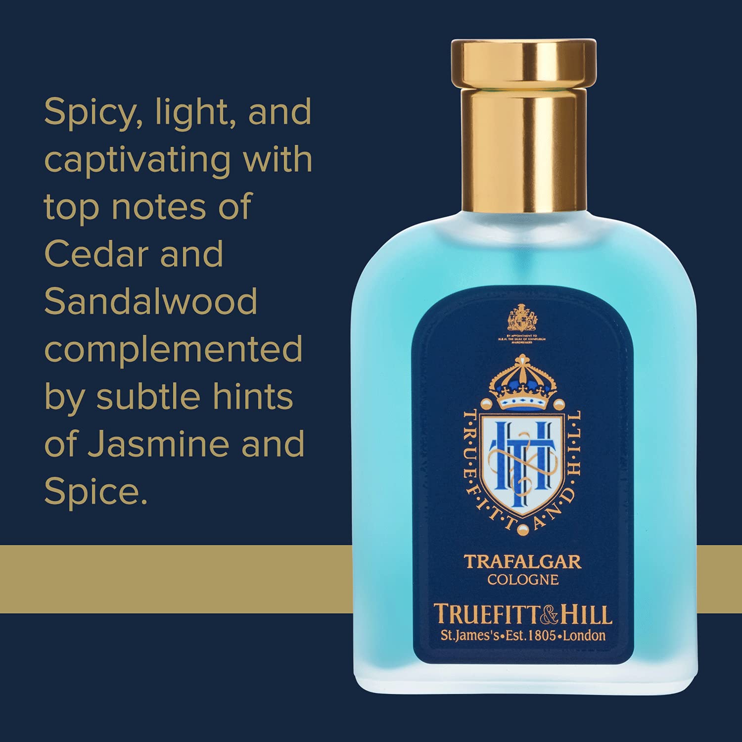 Truefitt & Hill Cologne - Trafalgar | Spicy, Light and Captivating, 3.38 ounces