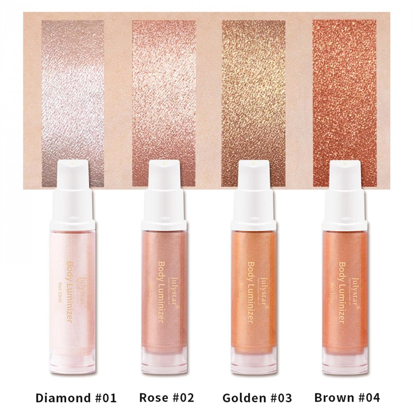 NHINA Liquid Highlighter Makeup For Face Cheekbone Body, Shimmer Glow Bronzer Glitter Ultra-Smooth Illuminating Highlighters Makeup, Waterproof Moisturizing Foundation, Red, 0.35 Fl Oz (Pack of 1)