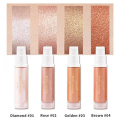 NHINA Liquid Highlighter Makeup For Face Cheekbone Body, Shimmer Glow Bronzer Glitter Ultra-Smooth Illuminating Highlighters Makeup, Waterproof Moisturizing Foundation, Red, 0.35 Fl Oz (Pack of 1)
