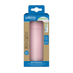 Dr. Brown's Narrow 100% Silicone Baby Bottle Sleeve, Pink, 8oz