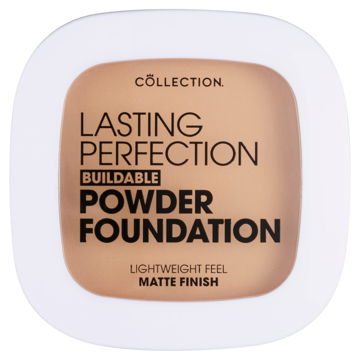 Collection Cosmetics, Lasting Perfection Buildable Powder Foundation, Medium Coverage, Lightweight Feel, Matte Finish, Biscuit, 7.5g