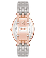 Anne Klein Women's Premium Crystal Accented Ceramic Bracelet Watch, AK/3900, Taupe/Rose Gold