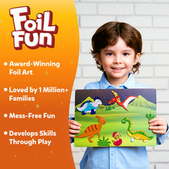 Skillmatics Foil Fun - Dinosaurs, No Mess Art for Kids, Craft Kits & Supplies, DIY Creative Activity, Travel Toys, Gifts for Boys & Girls Ages 4, 5, 6, 7, 8, 9