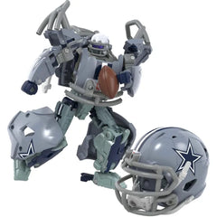 Transformers NFL Dallas Cowboys, Green Bay Packers, Kansas City Chiefs and Pittsburgh Steelers Action Figure Changes from Robot to Helmet, Football Toys for kids