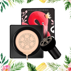 CC Cream Mushroom Head Foundation - Moisturizing Natural Concealer - Bright Makeup Base Air Cushion Foundation BB Cream, Nature Makeup Moisturizing Concealer
