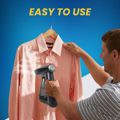 Tajir Ul Jadeed Clothes Steamer, 1640-Watt Garment Steamer, Quick Heat-Up Steam Iron with 260ML Detachable Water Tank, Lightweight Travel Steamer, Portable Iron for Fabric and Clothes (HY-168)