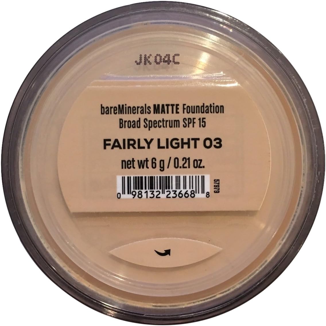 Bare Escentuals Bare Minerals Foundation Matte SPF 15 Fairly Light, Large, 0.21 Ounce