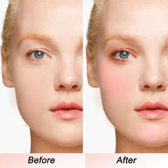 NALACAL Blusher Palette with Brush, 3-in-1 Baked Powder Blush for Cheeks – Natural-Looking, a Radiant Long-Lasting Natural Glowing, Smudge-Proof, Skin-Friendly, and Easy to Blend (Pink)