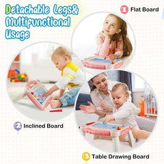 Mumoo Bear Toddler Toys Age 1-2 Year Old Boys, Girls, Magnetic Drawing Pad Doodle Board Educational Learning Toys for 1 2 3 Year Old Boys, Girls Birthday(Pink)