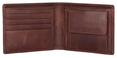 WildHorn® RFID Protected Genuine Leather Wallet & Gift Combo for Men - Brown Crackle