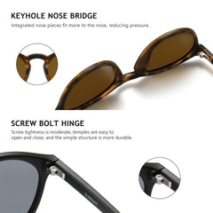 SUNGAIT Women's Classic Vintage Round Polarized Sunglasses Retro Style UV400 SGT166