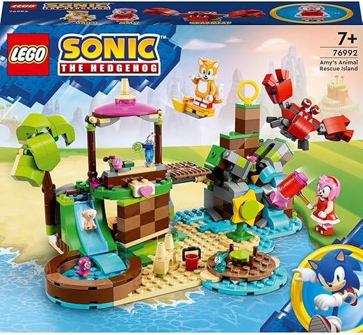 LEGO 76992 Sonic the Hedgehog Amy's Animal Rescue Island Playset, Buildable Toy with 6 Characters including Amy & Tails Figures, Gifts for Kids, Boys & Girls 7 Plus Years Old