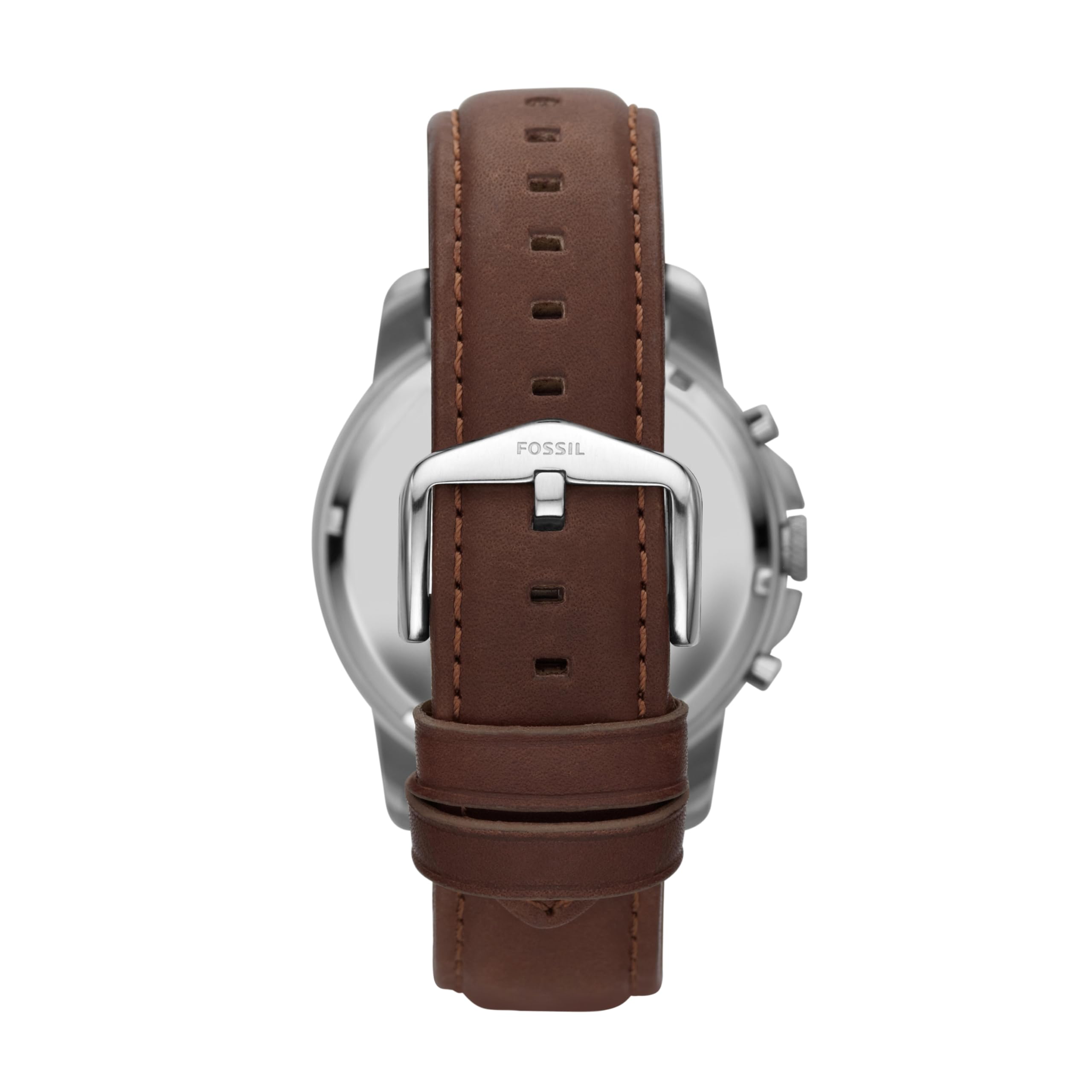 Fossil Leather Mens Quartz Watch Black/Brown