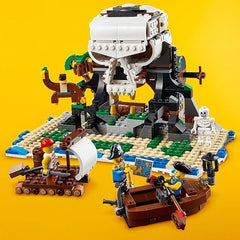 LEGO 31109 Creator 3in1 Pirate Ship Toy with Inn & Skull Island, Gift for Kids, Boys & Girls age 9 Plus Years Old with Minifigures and Shark Figure