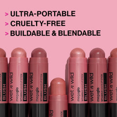 Wet n Wild Mega Glo Makeup Stick, Buildable Color, Versatile Use, Cruelty-Free & Vegan - Dusty Pink
