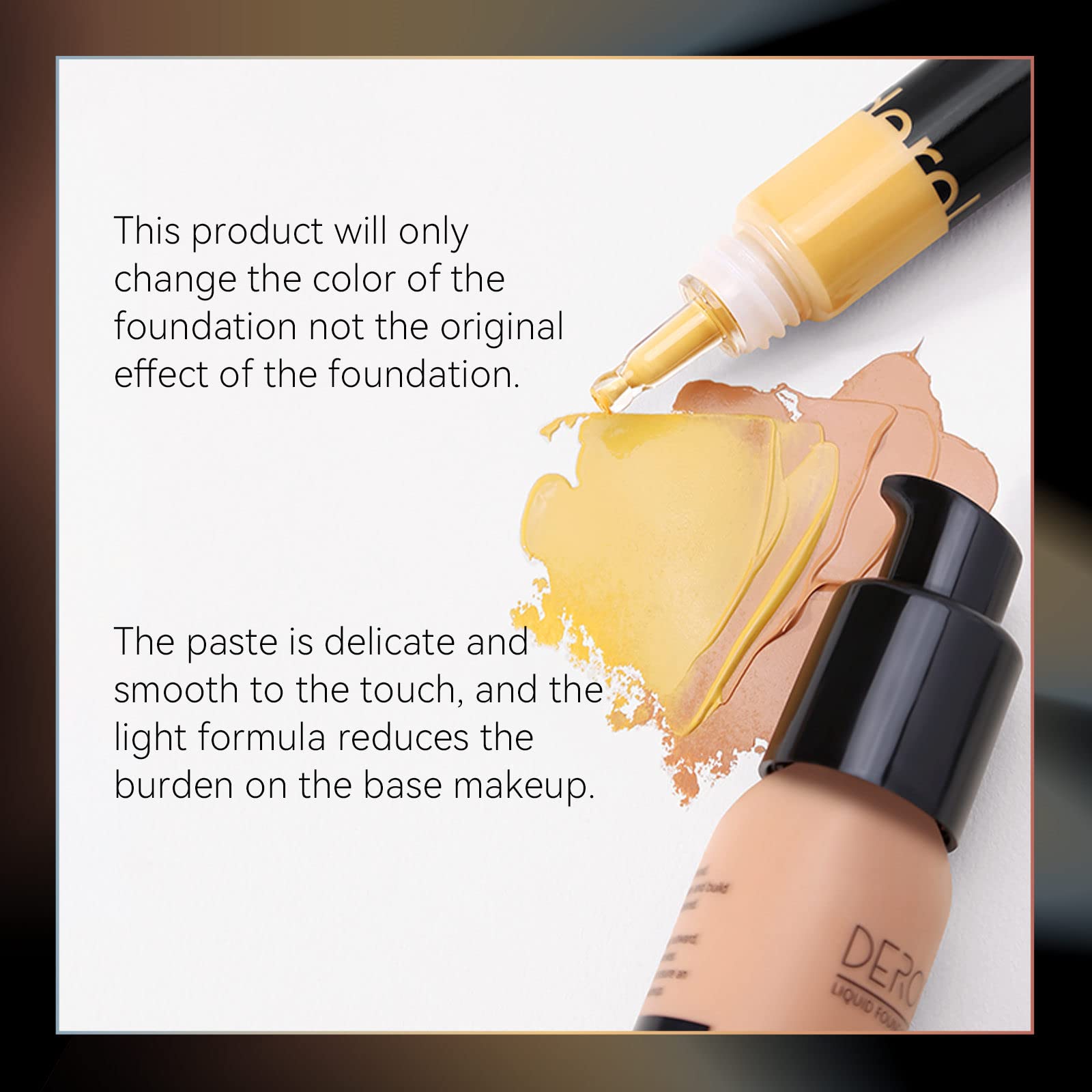 Foundation Mixer, Foundation Adjusting Drops, Color Adjusting Mixer Change Foundation Colour to Match Your Skin Tone (03#Yellow)