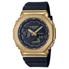 Casio G-Shock Analog-Digital World Time Watch - Black / Black / Gold