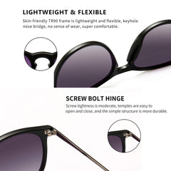 SUNGAIT Vintage Round Sunglasses for Women Men Classic Retro Designer Style