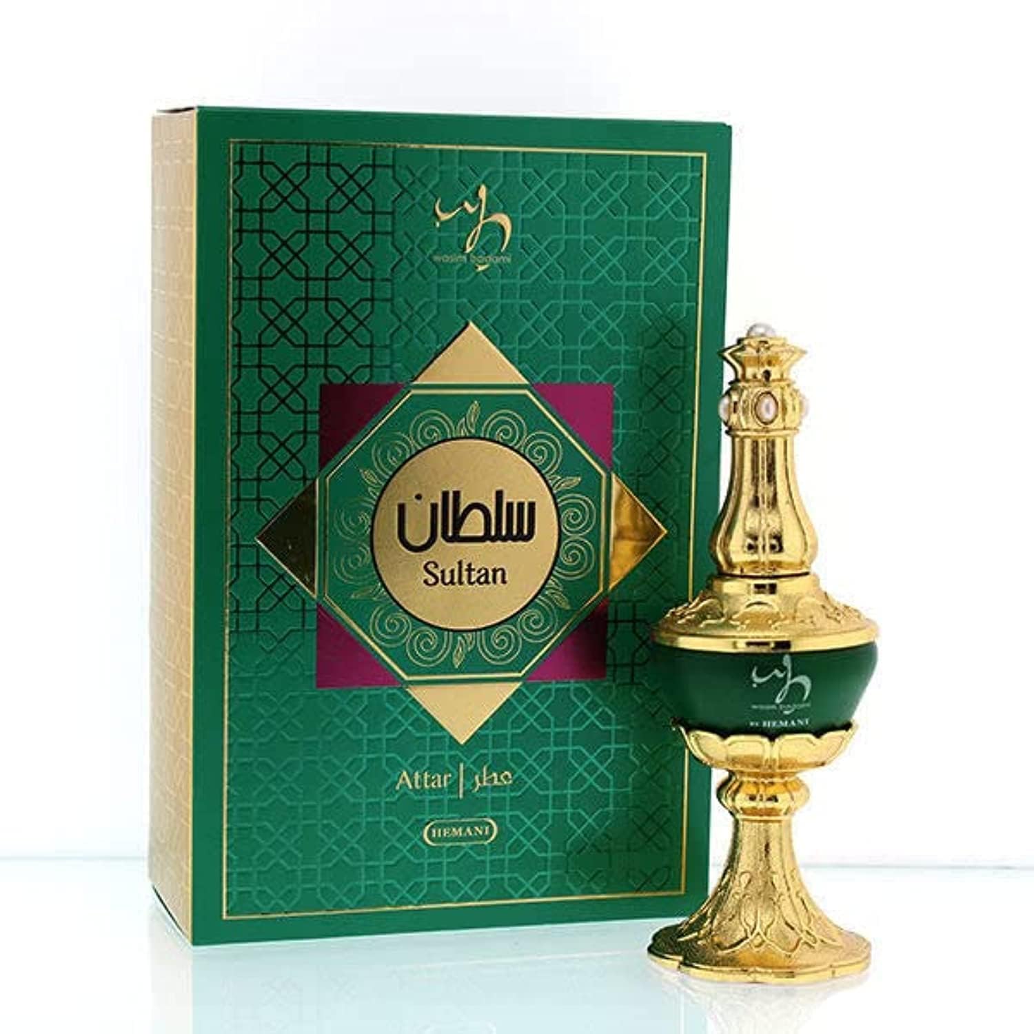 Hemani Sultan Attar With Elegant & Sophisticate Fragrance, Contain 100% Essential Oils Fresh & Soft Oriental Fragrance for Men & Women 11ml