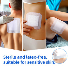 Niceful Island Dressing 6"x6" Bandages, 50Pcs Individually Wrapped