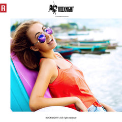 ROCKNIGHT Polarized Aviator Sunglasses for Men Women Metal Flat Top Sunglasses lightweight Driving UV400 Outdoor 58mm