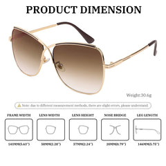 FEISEDY Womens Pilot Sunglasses Oversized Butterfly X Shape Design Cateye Cute Lady Sunglasses B2738
