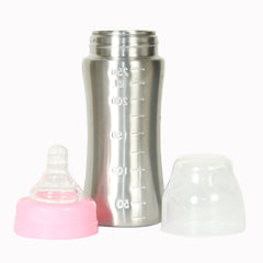 Jingle Kids Baby Stainless Steel Cold & Hot Feeder Water Milk Juices Anti-Slip Feeding 304 Grade Bottle with Anti-Colic for Kids/ Toddlers/ Infants (Design 9)