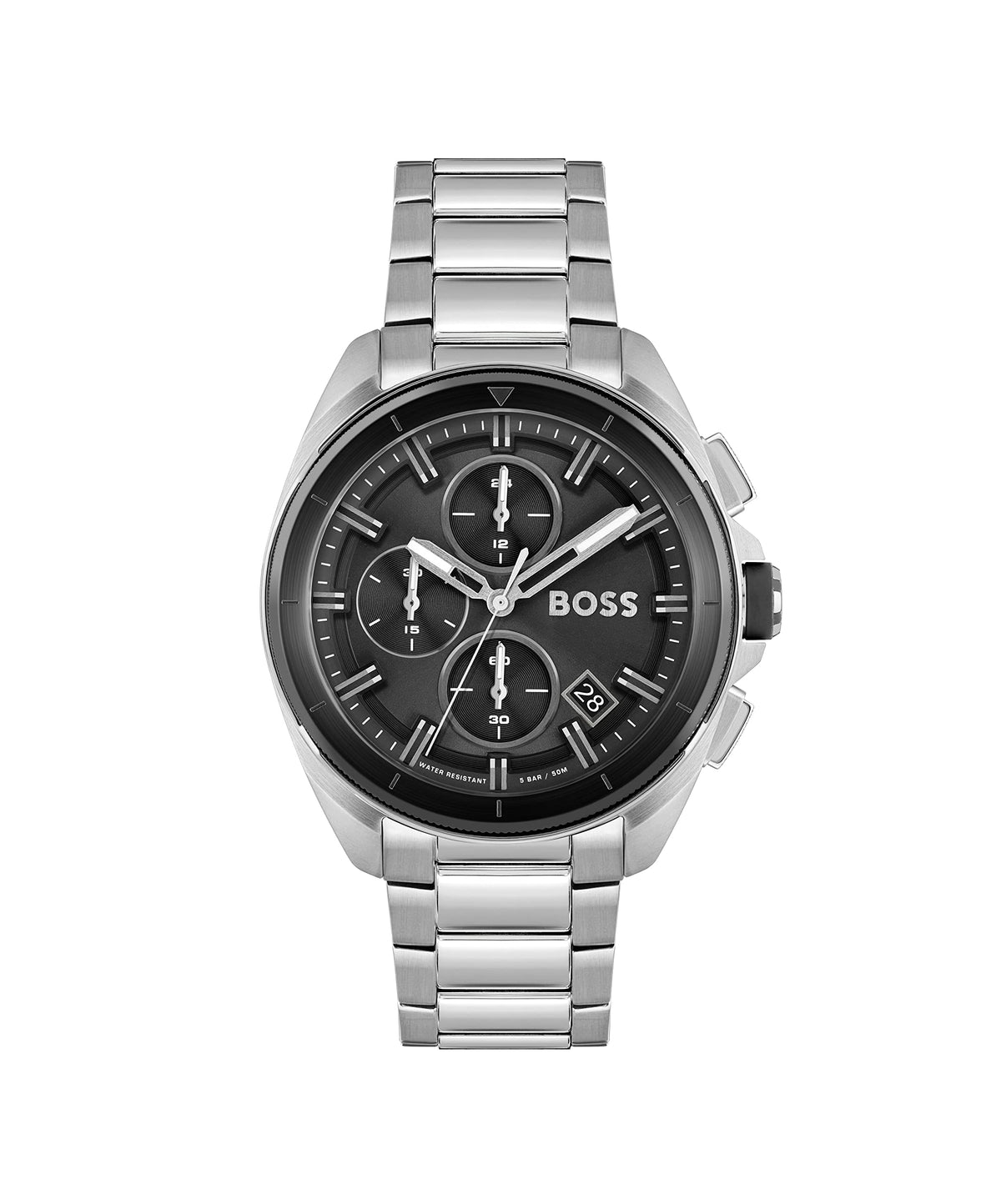 Hugo Boss VOLANE Men's Watch, Analog - Silver / Black