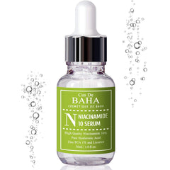 Cos De Baha Niacinamide Serum 10% With Hyaluronic Acid-Tightens Pores, Reduces Wrinkles, Boosts Collagen & Repairs Skin, Organic, Vitamin B3 1Fl-Oz